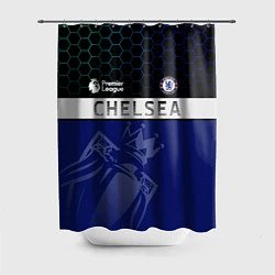 Шторка для душа FC Chelsea London ФК Челси Лонон, цвет: 3D-принт