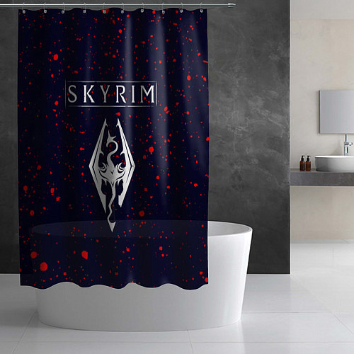 Шторка для ванной TESV: SKYRIM - Брызги / 3D-принт – фото 2