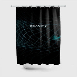 Шторка для душа Gravity blue line theme, цвет: 3D-принт