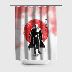 Шторка для душа Сайтама красный дым One Punch-Man, цвет: 3D-принт