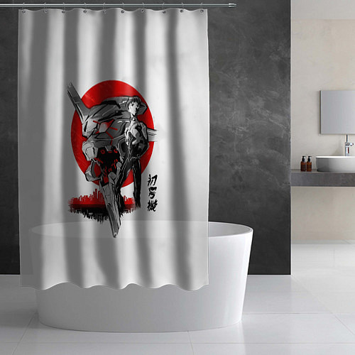 Шторка для ванной Синдзи Икари - Евангелион: Модуль-01 / 3D-принт – фото 2
