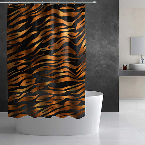 Шторка для ванной В шкуре тигра / 3D-принт – фото 2