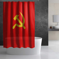 Шторка для душа Красный Советский союз, цвет: 3D-принт — фото 2
