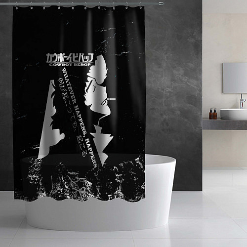 Шторка для ванной Ичиго, Бякуя, Тосиро и Гин - Bleach / 3D-принт – фото 2