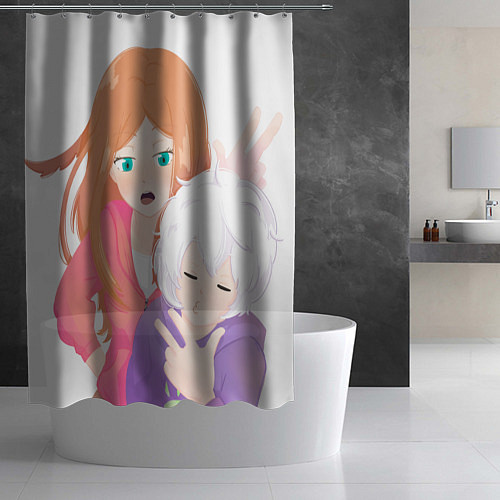 Шторка для ванной Конами и Куга / 3D-принт – фото 2