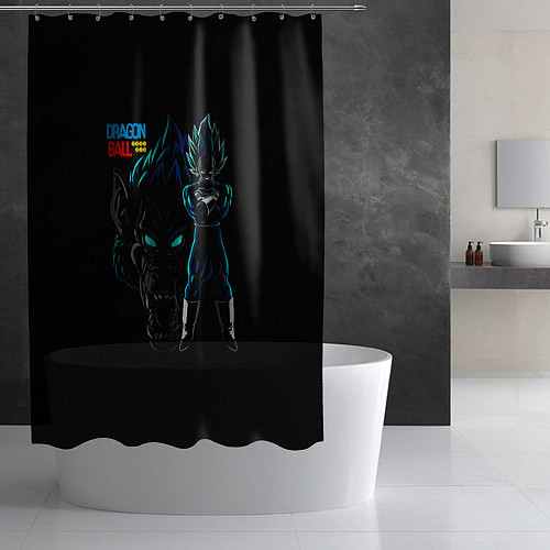 Шторка для ванной Dragon Ball Z Dark / 3D-принт – фото 2
