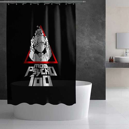 Шторка для ванной Mob Psycho 100 Кагеяма и Ямочки / 3D-принт – фото 2