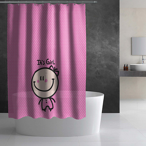 Шторка для ванной Its girl / 3D-принт – фото 2