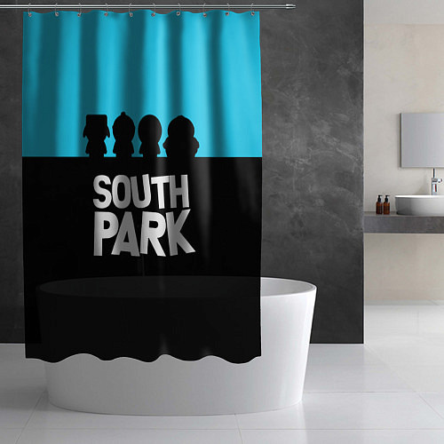 Шторка для ванной Южный парк персонажи South Park / 3D-принт – фото 2