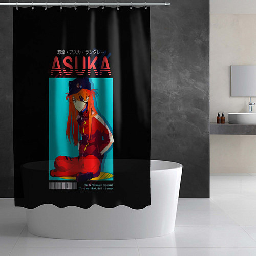 Шторка для ванной Asuka - Neon Genesis Evangelion / 3D-принт – фото 2