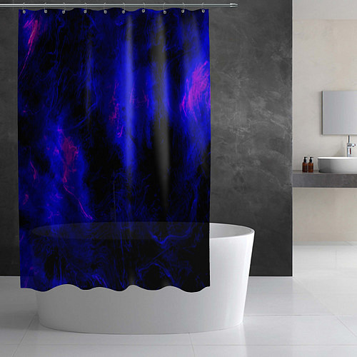 Шторка для ванной Purple Tie-Dye / 3D-принт – фото 2