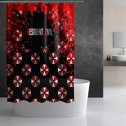 Шторка для ванной Umbrella Corporation Pattern / 3D-принт – фото 2