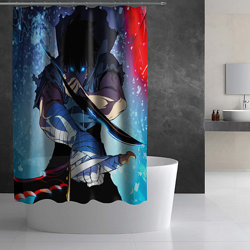 Шторка для ванной Поднятие Уровня в одиночку Сон Джин Ву , SOLO LEVE / 3D-принт – фото 2
