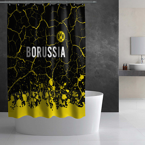 Шторка для ванной BORUSSIA Брызги / 3D-принт – фото 2