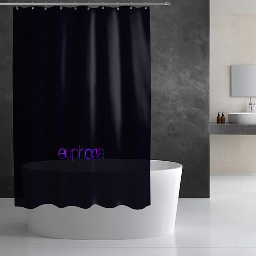 Шторка для ванной Logo Euphoria / 3D-принт – фото 2