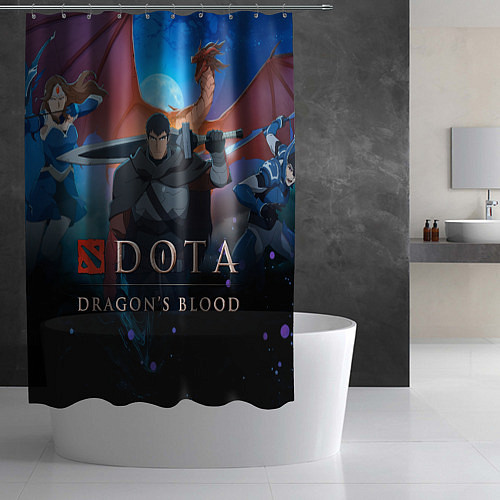 Шторка для ванной Dragons blood team / 3D-принт – фото 2