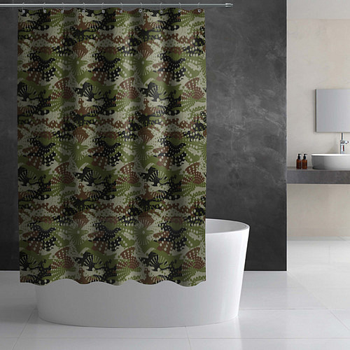 Шторка для ванной Абстрактные Брызги камуфляж / 3D-принт – фото 2