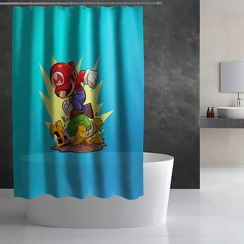 Шторка для ванной Марио за работой / 3D-принт – фото 2