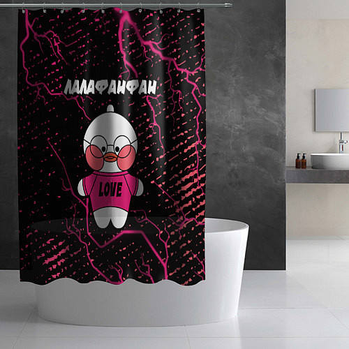 Шторка для ванной LALAFANFAN - LOVE Молнии / 3D-принт – фото 2