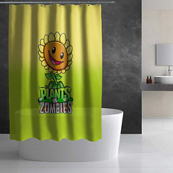 Шторка для душа Plants vs Zombies - Подсолнух, цвет: 3D-принт — фото 2