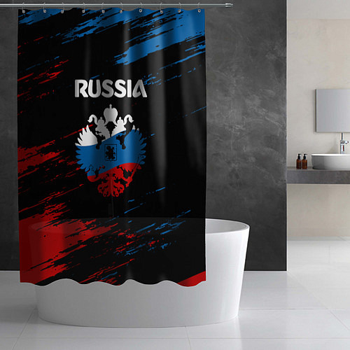Шторка для ванной Russia Герб в стиле / 3D-принт – фото 2