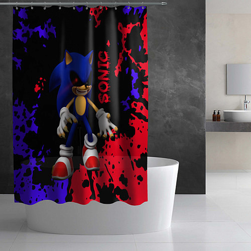 Шторка для ванной Соник екзе Sonic exe / 3D-принт – фото 2