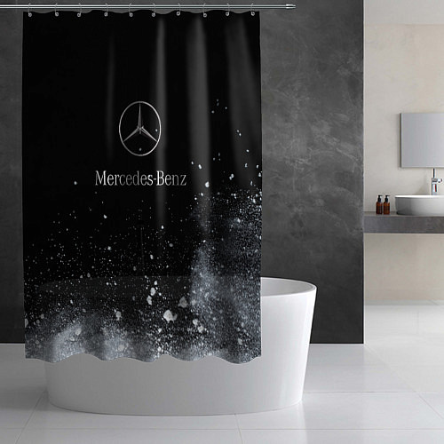 Шторка для ванной Mercedes-Benz распылитель / 3D-принт – фото 2