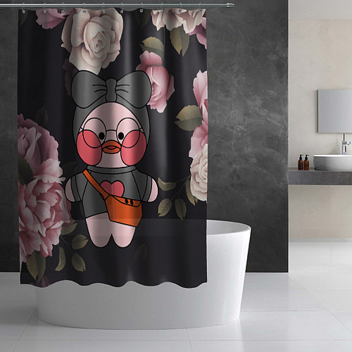 Шторка для ванной УТОЧКА ЛАЛАФАНФАН - Цветочки / 3D-принт – фото 2