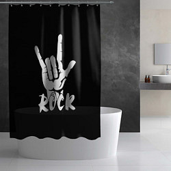 Шторка для душа РОК - ROCK, цвет: 3D-принт — фото 2