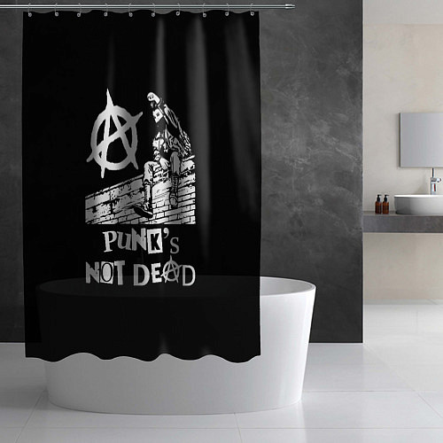 Шторка для ванной Анархист Панк / 3D-принт – фото 2