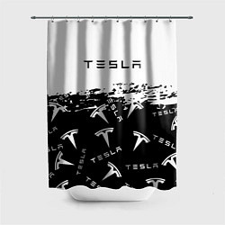 Шторка для душа Tesla - Black & White, цвет: 3D-принт