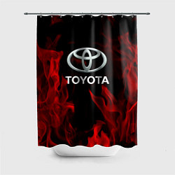 Шторка для душа Toyota Red Fire, цвет: 3D-принт