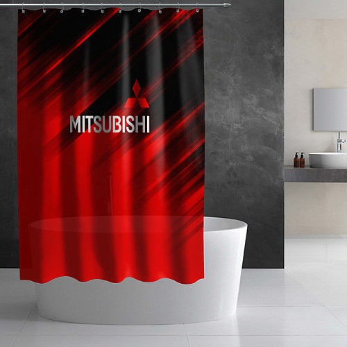 Шторка для ванной Mitsubishi - Red Sport / 3D-принт – фото 2