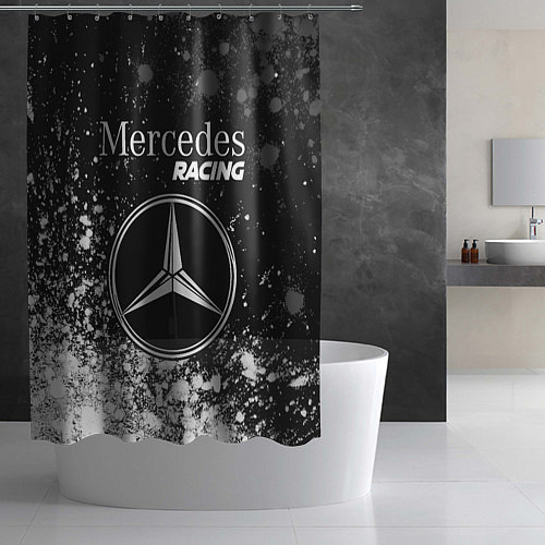 Шторка для ванной MERCEDES Racing - Арт / 3D-принт – фото 2