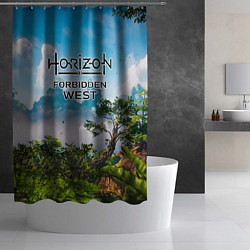Шторка для душа Horizon Forbidden West Хоризон Запретный Запад, цвет: 3D-принт — фото 2
