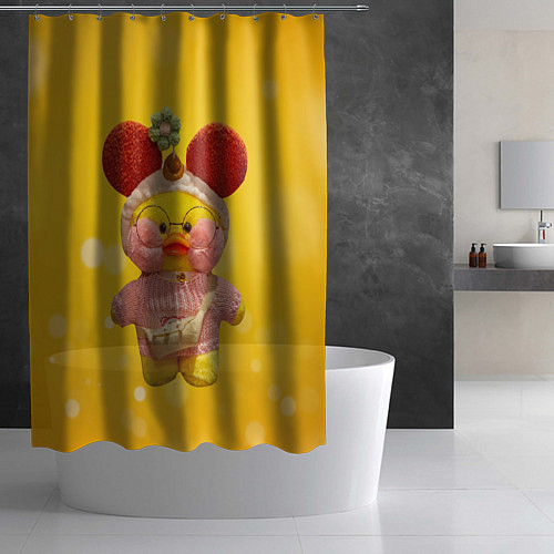 Шторка для ванной УТОЧКА ЛАЛАФАНФАН lala fan fan / 3D-принт – фото 2