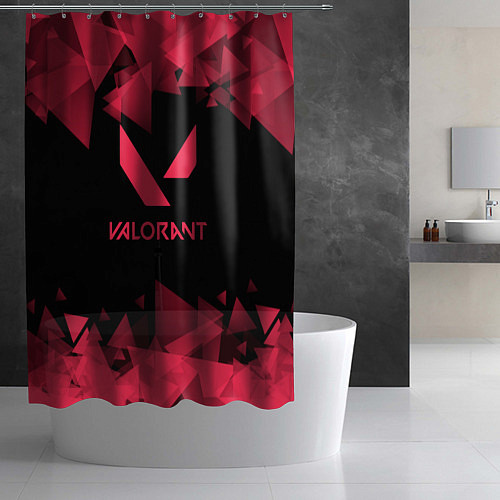 Шторка для ванной Valorant - Геометрия / 3D-принт – фото 2