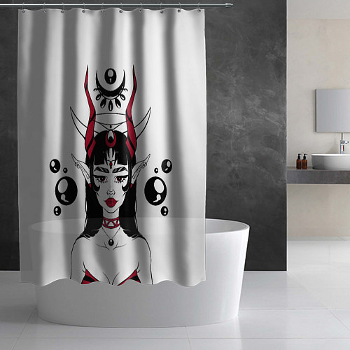 Шторка для ванной Devil beauty / 3D-принт – фото 2