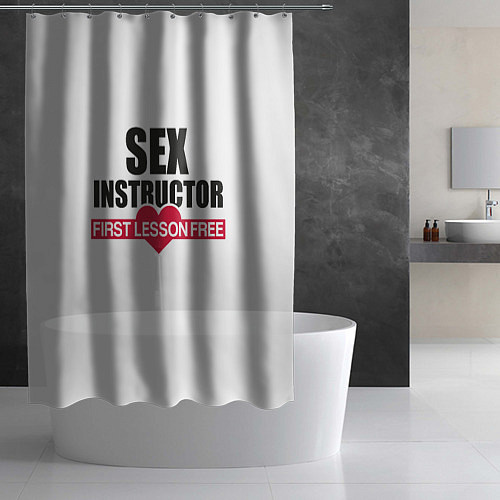 Шторка для ванной Секс Инструктор SEX INSTRUCTOR / 3D-принт – фото 2