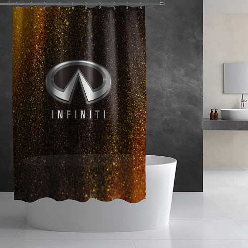 Шторка для ванной INFINITI Шум / 3D-принт – фото 2