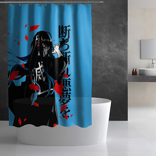 Шторка для ванной Корпус бойни демонов - иероглиф / 3D-принт – фото 2