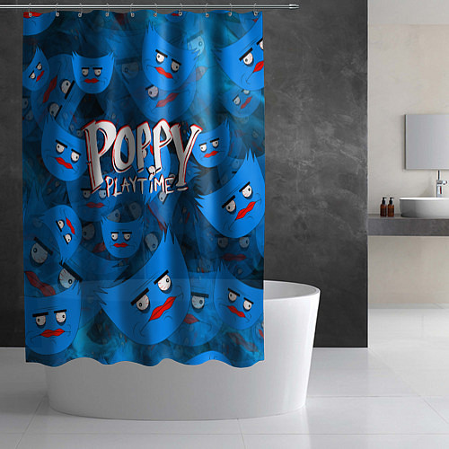 Шторка для ванной Poppy Playtime Pattern background / 3D-принт – фото 2