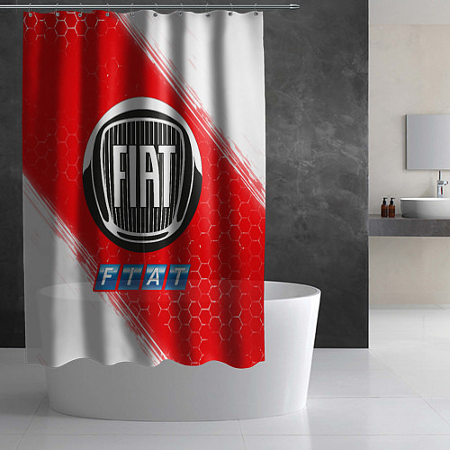 Шторка для ванной ФИАТ - Яркий / 3D-принт – фото 2