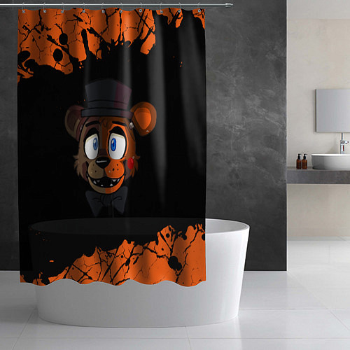 Шторка для ванной FNAF - ФРЕДДИ Краска / 3D-принт – фото 2