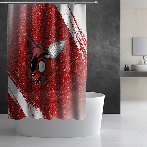 Шторка для ванной FNAF - ФОКСИ - Краска / 3D-принт – фото 2