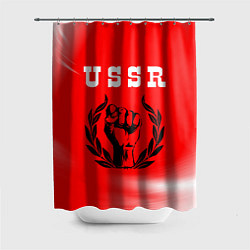 Шторка для душа USSR - КУЛАК Космос, цвет: 3D-принт