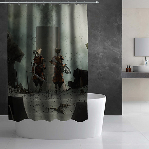 Шторка для ванной Skeleton warriors / 3D-принт – фото 2