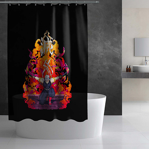 Шторка для ванной Тенген Узуй Великолепный ниндзя Клинок Рассекающий / 3D-принт – фото 2