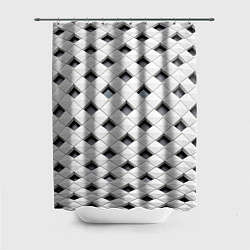 Шторка для душа Необычная плитка, цвет: 3D-принт