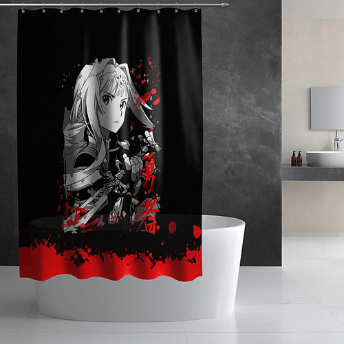 Шторка для ванной Алиса Цуберг / 3D-принт – фото 2